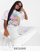 Reclaimed Vintage Inspired T-shirt With Surf Print In Tie Dye Set-multi