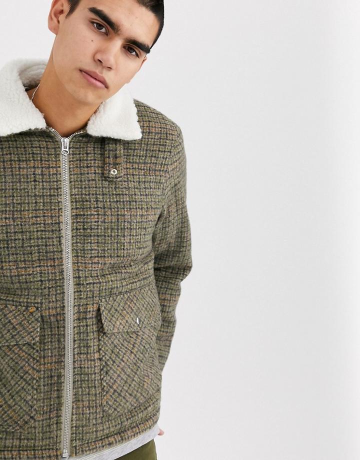 Weekday Borg Justus Jacket In Brown-multi
