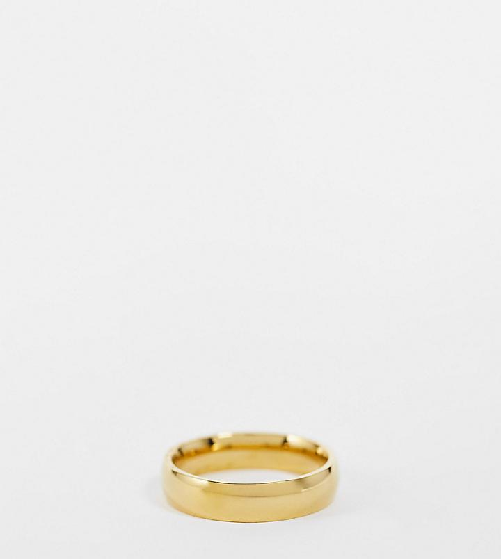 Lost Souls Stainless Steel Band Ring In Gold