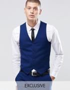 Only & Sons Skinny Vest With Stretch - Blue