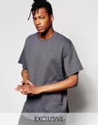 Reclaimed Vintage Oversized T-shirt In Overdye - Gray