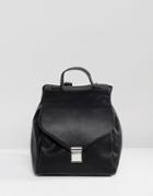 Bershka Clean Minimal Backpack - Black