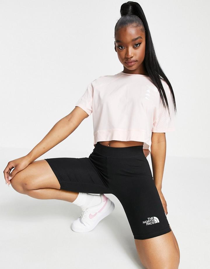 The North Face Glacier Cropped T-shirt In Pink