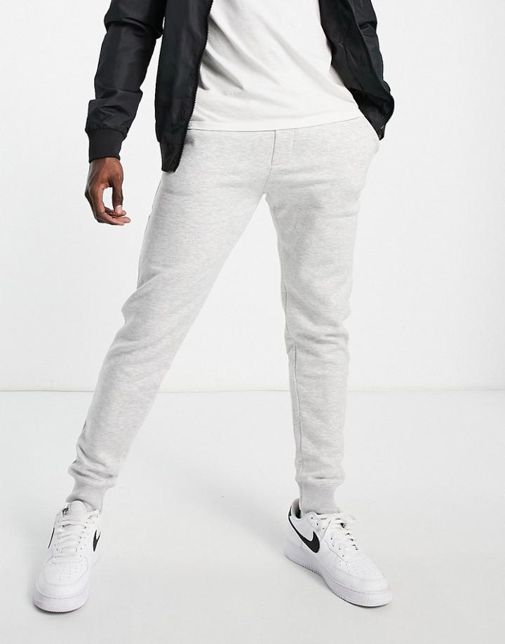 French Connection Slim Fit Sweatpants In Light Gray