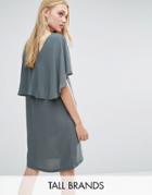 Y.a.s Tall Naomi Dress With Ruffle Detail - Gray