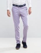 Asos Wedding Skinny Smart Pants In Light Purple - Purple