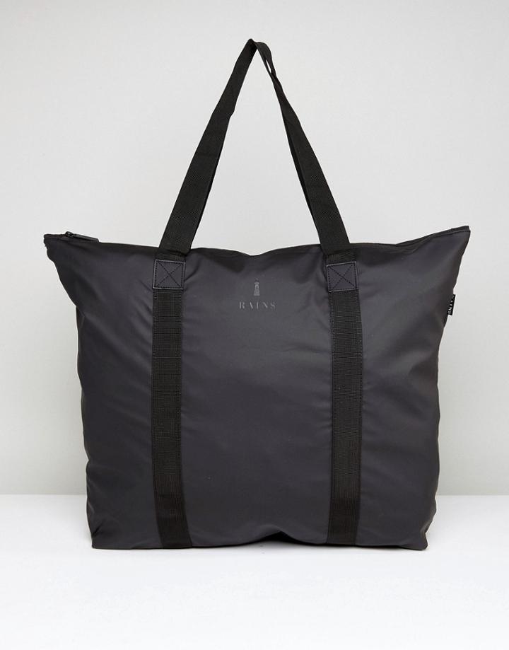 Rains Tote Bag In Black - Black