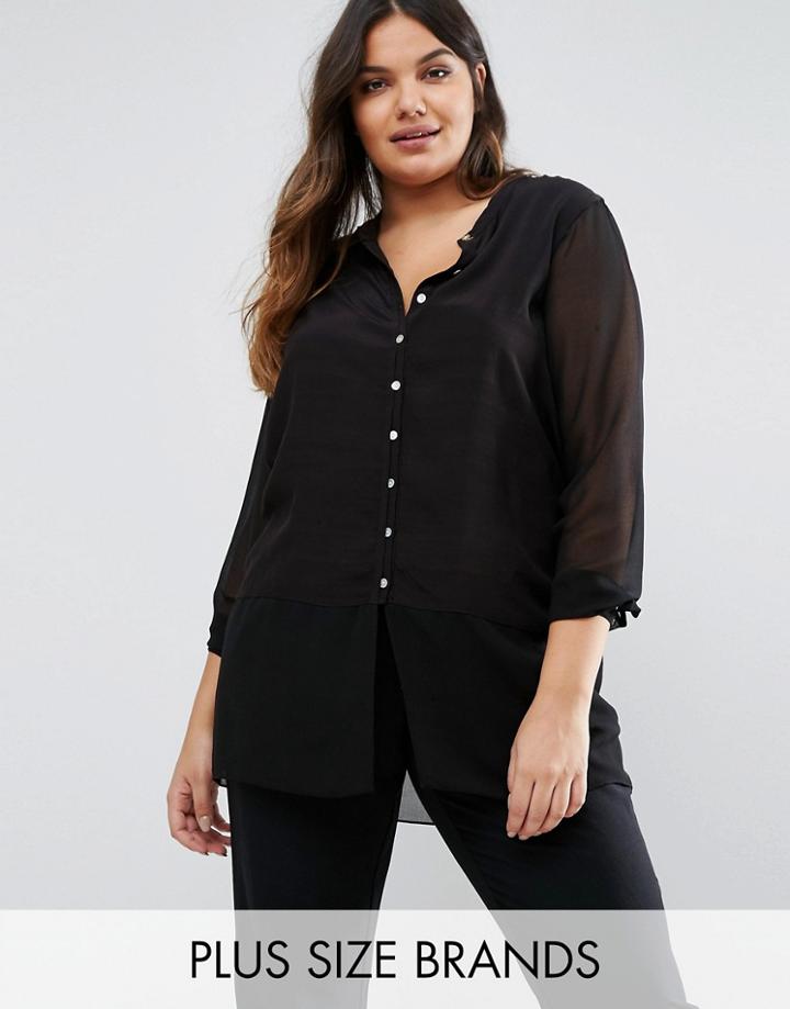 Junarose Long Sleeve Woven Blouse - Green