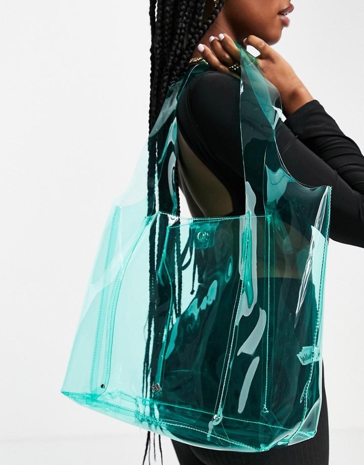 Call It Spring By Aldo Conlee Vegan Oversized Tote In Clear Mint-green