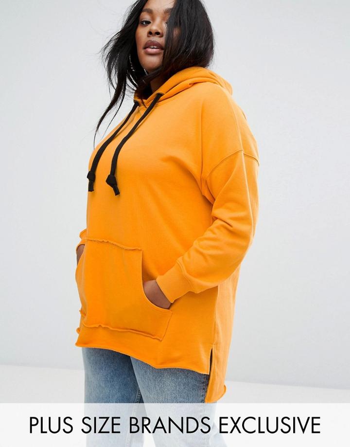 Daisy Street Plus Oversized Hoodie - Orange