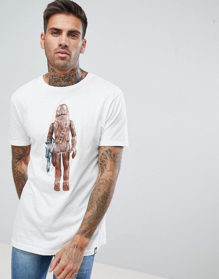 Pull & Bear Star Wars T-shirt With Chewbacca Print In White - White