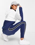 Pindydolls Kassie Hoodie And Sweatpants Paneled Tracksuit-navy