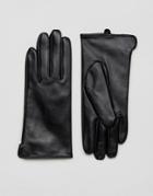 Barneys Real Leather Gloves - Black