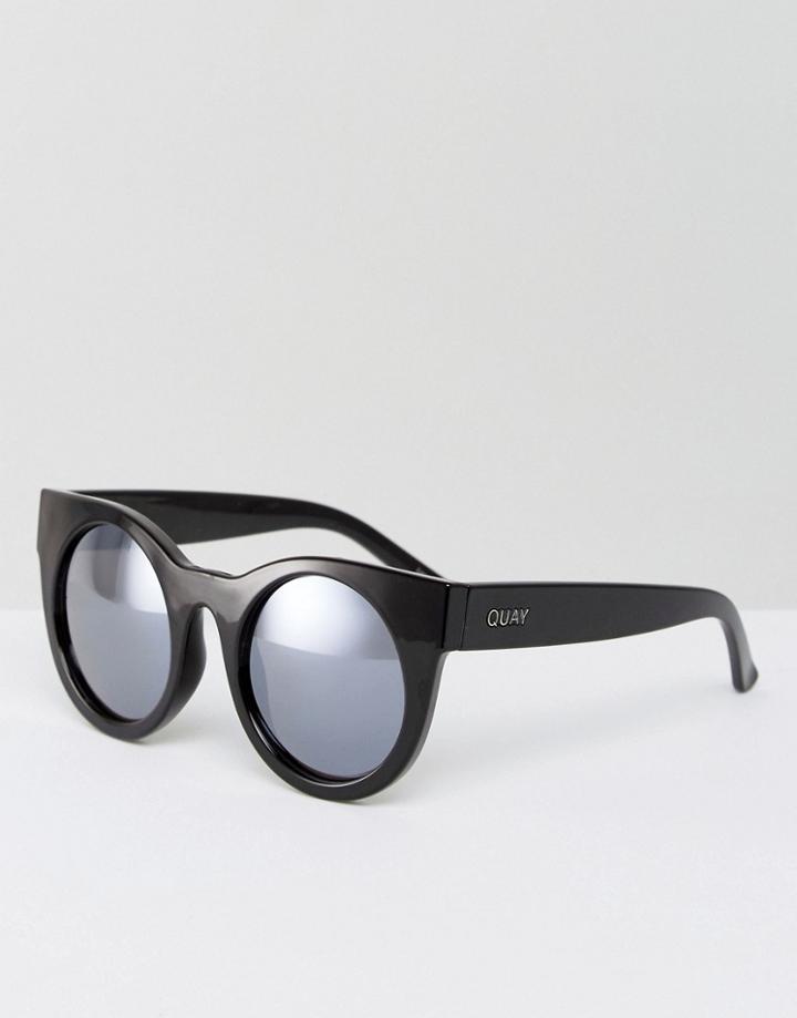 Quay Australia Sunglasses With Lilac Tinted Lens - Black