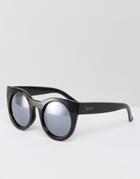 Quay Australia Sunglasses With Lilac Tinted Lens - Black