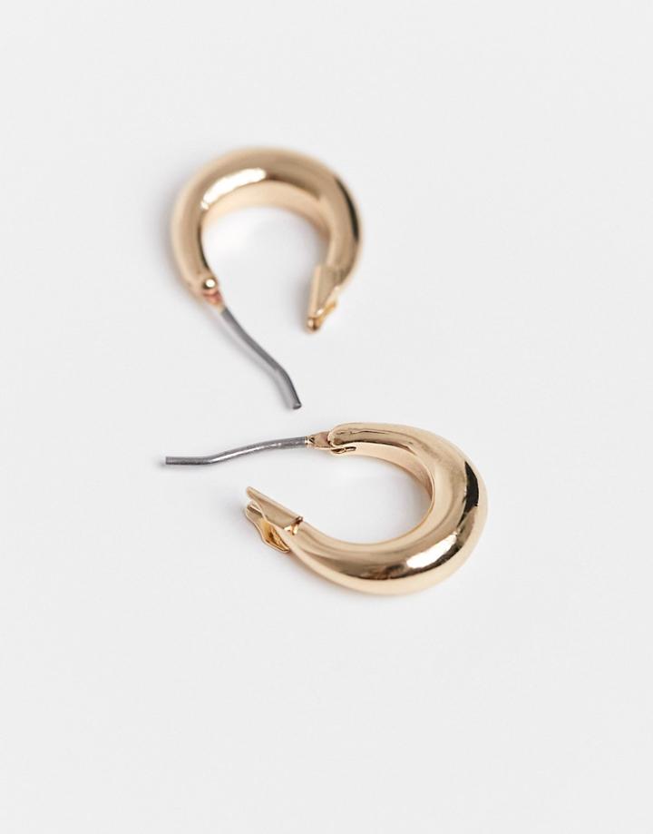 Weekday Mija Mini Hoop Earrings In Gold
