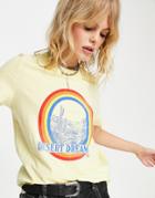 Wrangler Short Sleeve Graphic T-shirt In Lemon Meringue-yellow