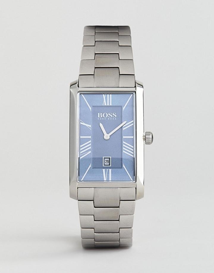 Hugo Boss Admiral Square Face Bracelet Watch In Stainles Steel - Silver