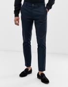 Burton Menswear Chinos In Navy With Side Piping - Navy