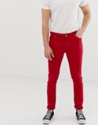 Asos Design Skinny Jeans In Red - Red