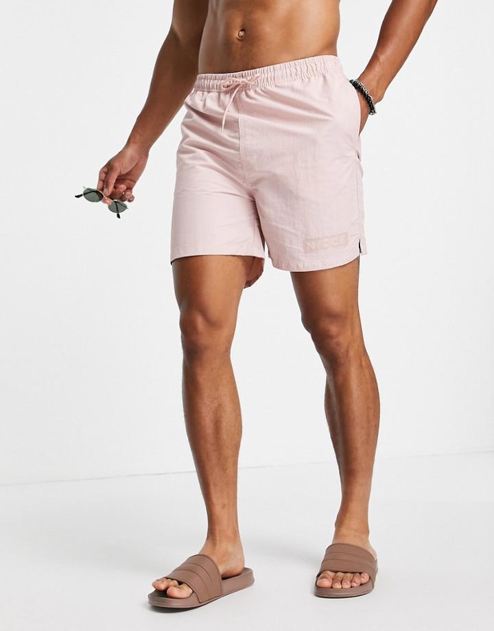 Nicce Crib Swim Shorts In Pink