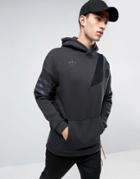 Adidas Originals Paneled Hoodie With Sleeve Number - Black