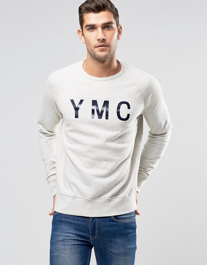 Ymc Logo Sweater - Gray