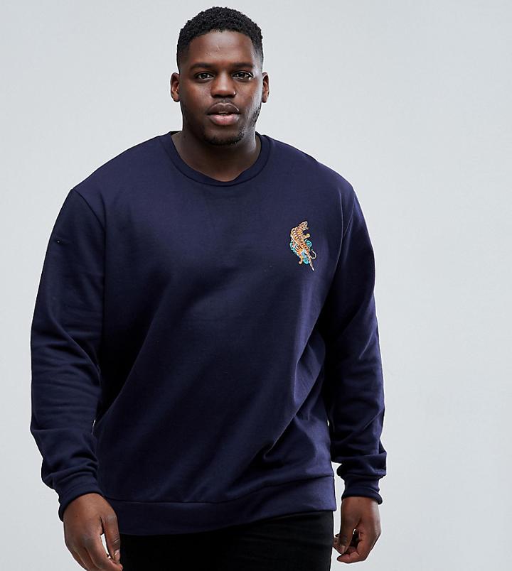 Le Breve Plus Tiger Sweatshirt - Navy