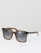 Pared Square Sunglasses In Tort - Brown