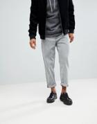 Asos Skater Fit Jeans In Retro Gray Wash - Gray