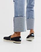 Toms Flatform Espadrille - Black