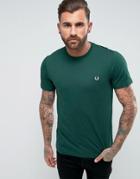 Fred Perry Slim Fit Crew Neck Logo T-shirt Green - Green