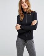 Micha Lounge Knitted Tracksuit Top - Black
