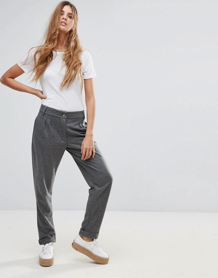 Neon Rose Textured Pants - Gray