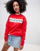 Adolescent Clothing So Extra Sweatshirt - Red