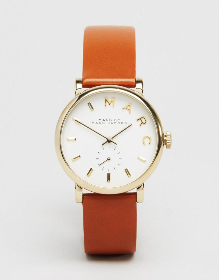 Marc Jacobs Tan Leather Strap Watch Mbm1316 - Tan