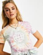French Connection You Me Tie Dye Cropped Tshirt-multi