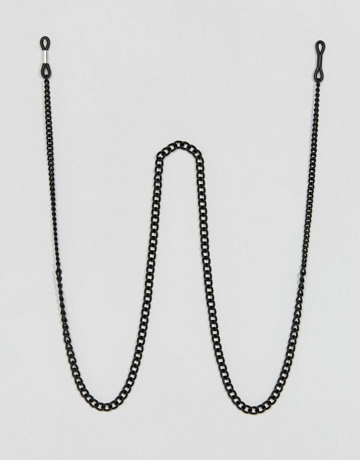 Asos Sunglasses Chain In Matte Black - Black