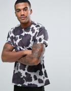 Religion T-shirt With All Over Camoflauge Print - Gray