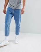 Only & Sons Cropped Balloon Fit Jeans - Blue