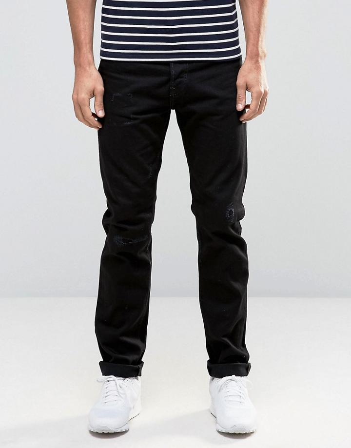 Edwin Ed-80 Slim Overdye Jeans - Black