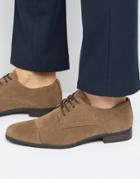 New Look Faux Suede Derby Shoe In Tan - Tan