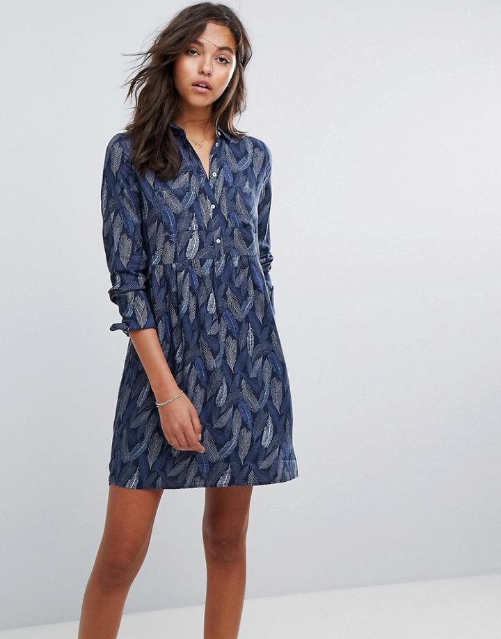 Esprit Button Up Feather Dress - Multi