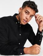 Jack & Jones Originals Oversized Cord Shirt In Black