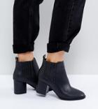 Asos Roland Mid Heeled Chelsea Boots - Black