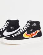 Nike Blazer Mid '77 Vntg Sneakers In Black/multi