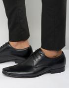 Dune Rayon Leather Derby Shoes - Black