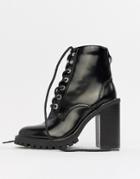 Asos Design Elm Chunky Lace Up Boots - Black