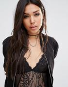 Regal Rose Gwen Vegan Tie Up Chain Choker - Teal