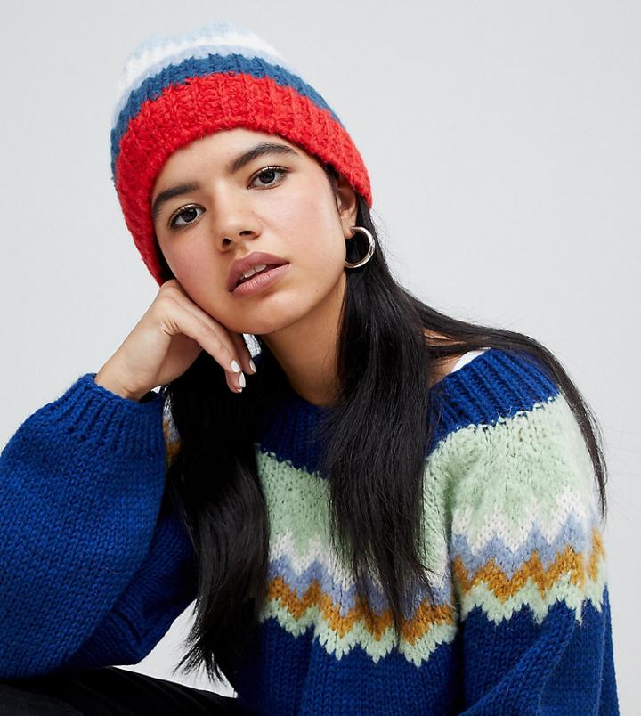 Oneon Hand Knitted Fluffy Dreams Ombre Hat - Multi